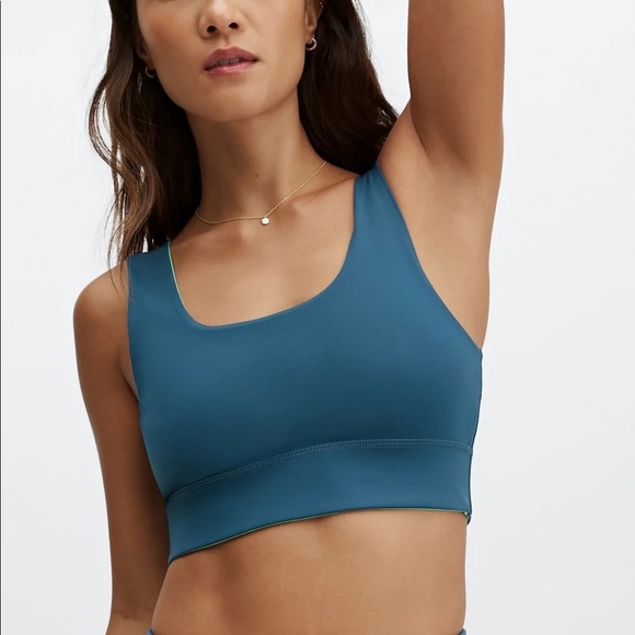 Fabletics Large Blue/Green Reversible Sports Bra - Picture 4 of 4